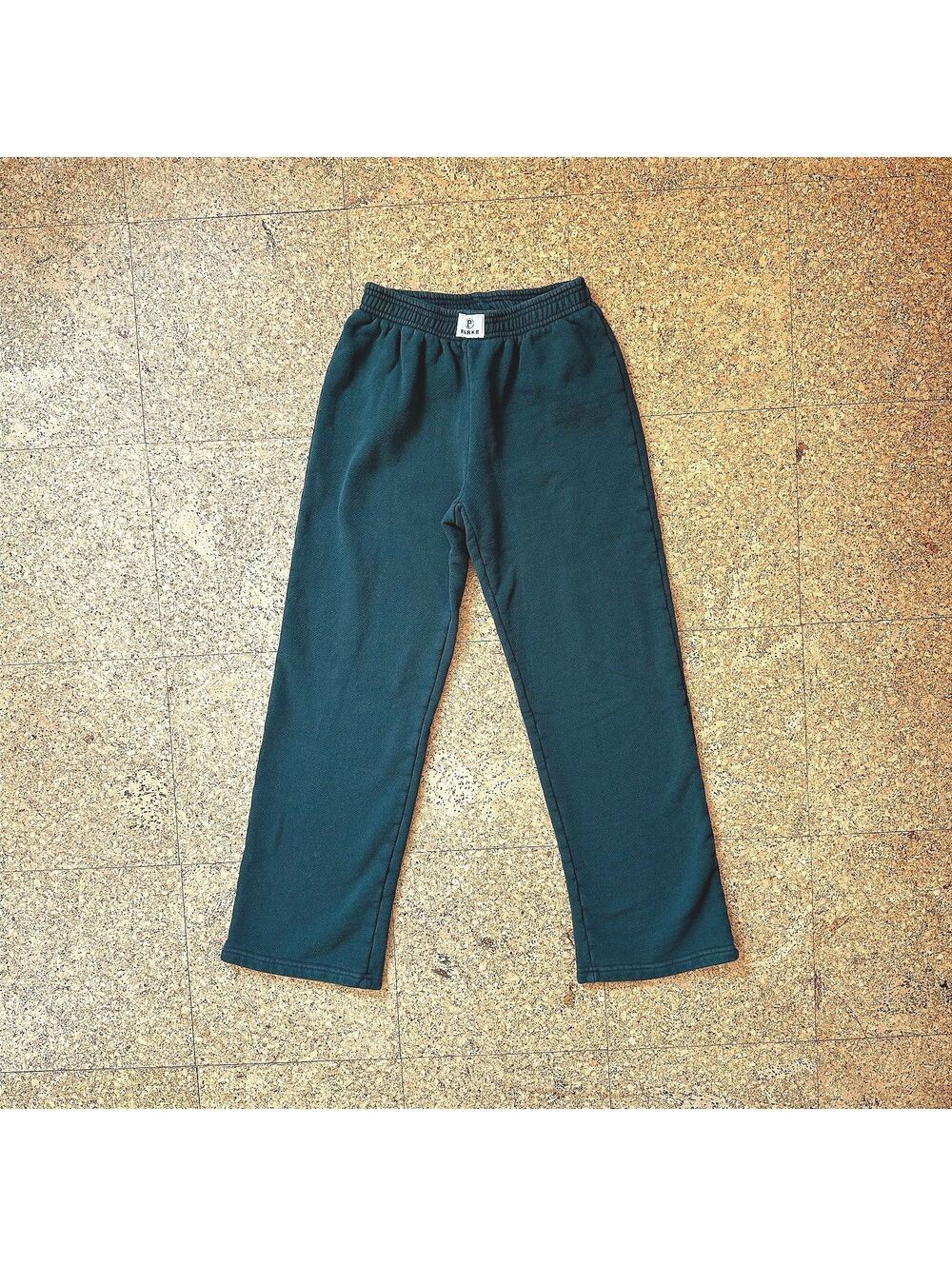Parke Boxer Sweatpants Women's XS Forest Green Wide Leg Cotton Cozy Lounge